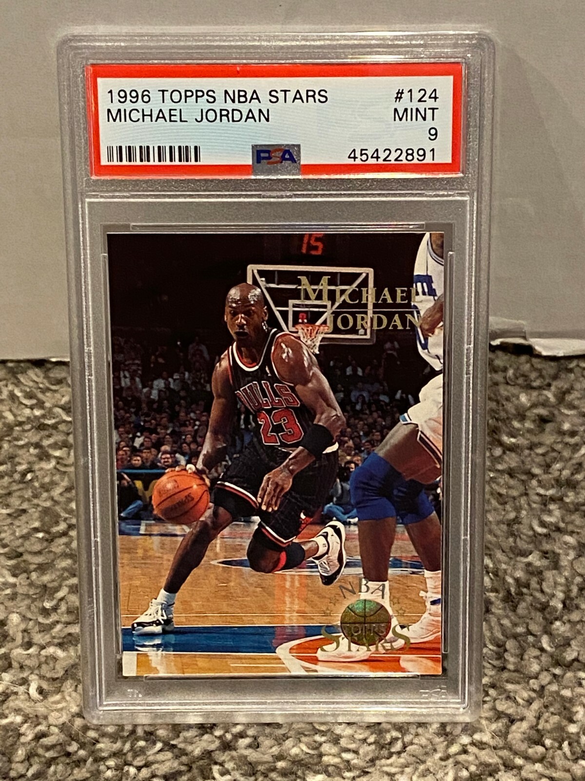 1996 Topps NBA Stars #124 - MICHAEL JORDAN - PSA 9 Mint 1996 Topps NBA Stars #124 - MICHAEL JORDAN - PSA 9 Mint