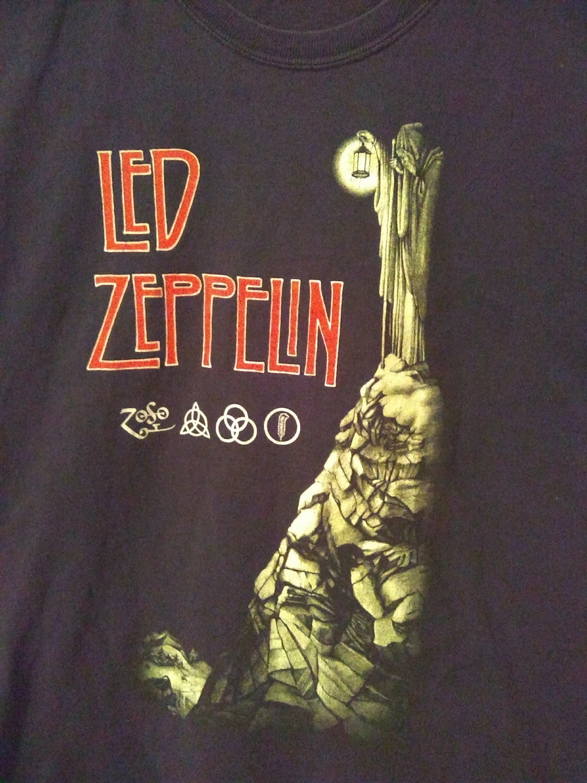 Vintage Led Zeppelin Stairway To Heaven Zoso Rock Tour T-Shirt Small RARE womens
