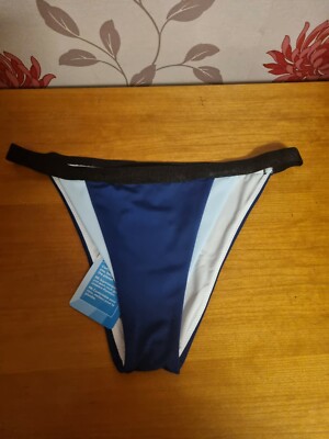 Sloggi Shore Women's Tanga Blue Bikini Bottoms Size Small