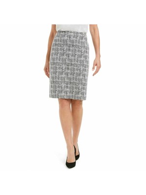 

KASPER Женская черная юбка-карандаш выше колена на молнии для работы Petites, Черный