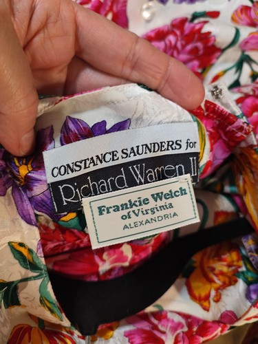 Vintage Rare FRANKIE WELCH silk Blouse And Skirt Set Cottagecore Grannycore 