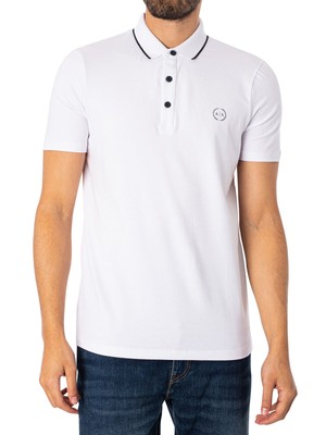

Мужская рубашка-поло с логотипом Armani Exchange, белая, Белый, 8NZF70-Z8M9Z-1100