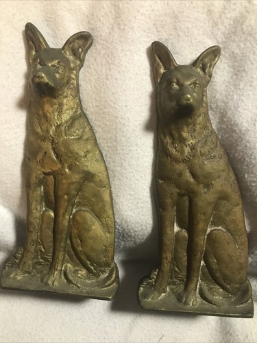 Antique Bronze Patinated Brass Cast German Shepherd ...