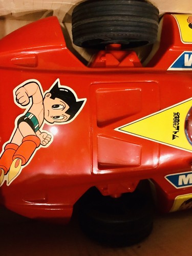 Huge Vintage Mighty Atom Friction Powered Premium Tin Toy Car V Rare 1960s Japan