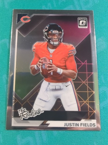 Justin Fields rated rookie サイン NFL カード 2021 Panini Absolute Football #108 Justin Fields Rookie Card