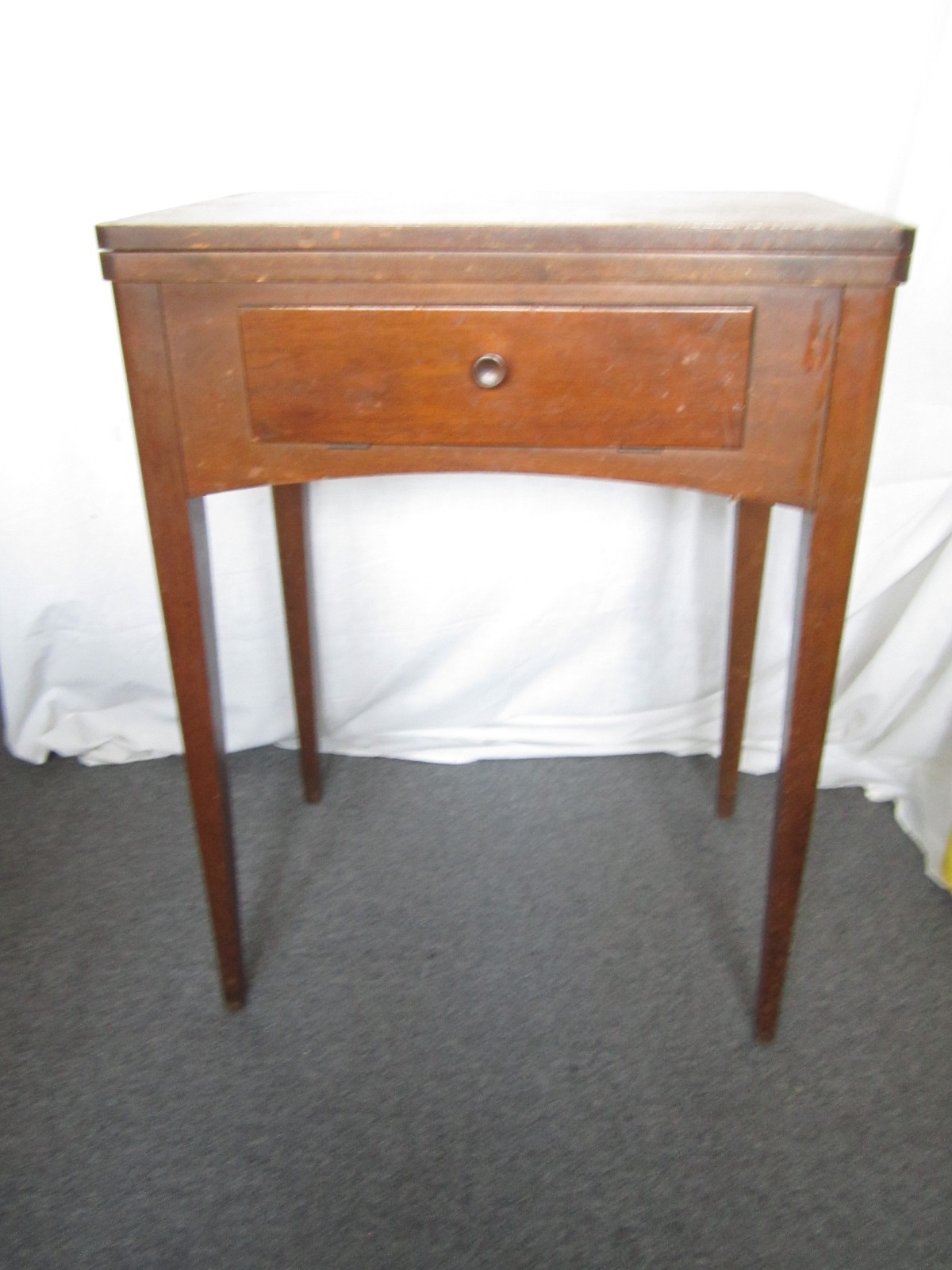 Vintage Singer Sewing Machine Drop Down Cabinet/Stand all Wood May Fit Other