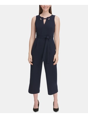 

TOMMY HILFIGER Женский темно-синий укороченный комбинезон без рукавов для миниатюрных размеров, Navy