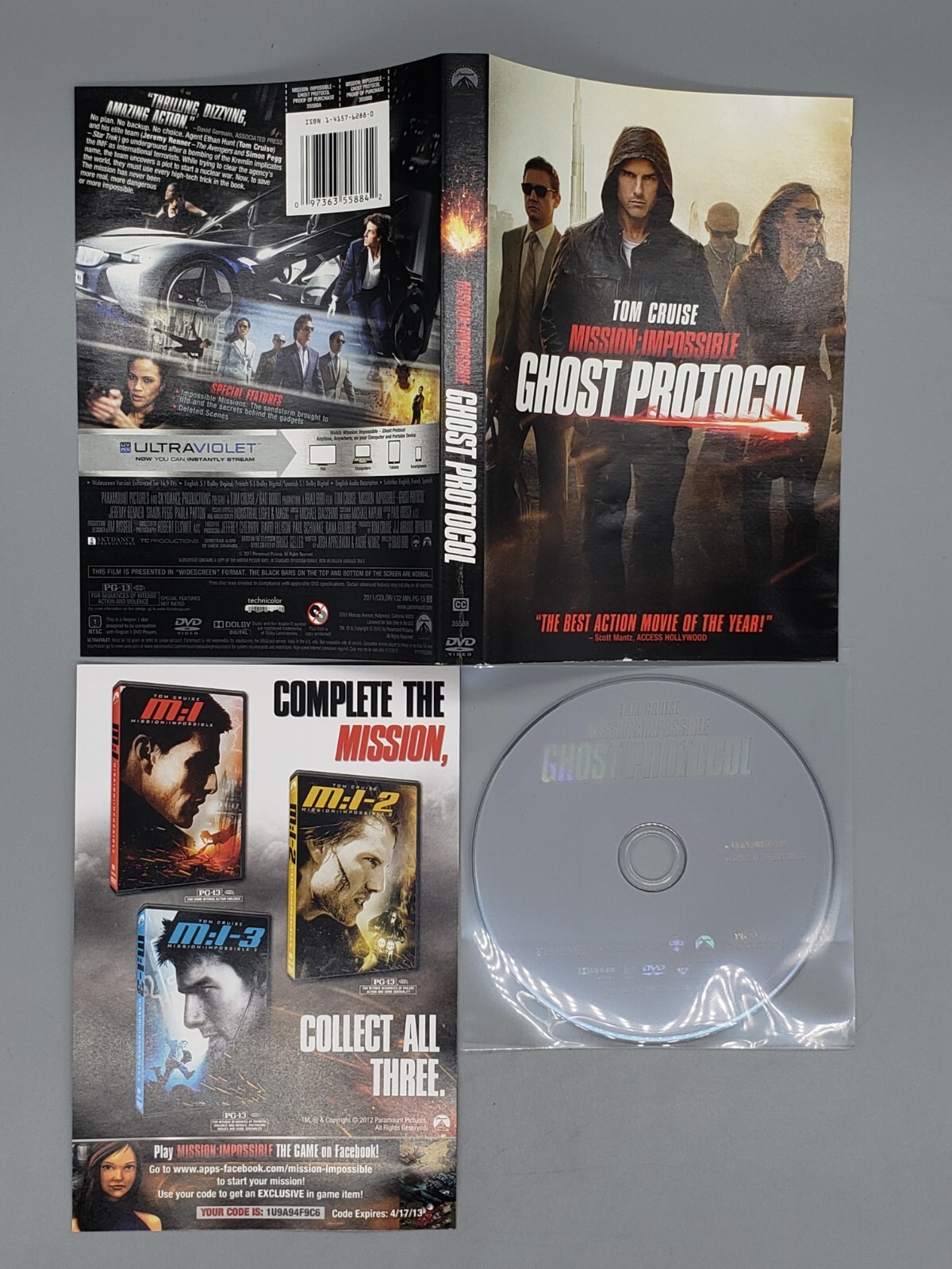 未開封 MISSION: IMPOSSIBLE GHOST PROTOCOL Amazon.com: Mission Impossible: Ghost Protocol [DVD] : Tom