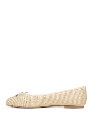 

Женские балетки SAM EDELMAN бежевого цвета с логотипом Raffia Falcon Round Toe Slip On Ballet, Бежевый, G4613S1