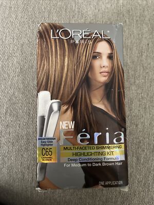 L'Oreal Feria Shimmering Highlighting C65 Caramel Blonde, Rare Discontinued HTF