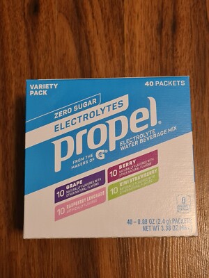 40-Packets Propel Zero Sugar Electrolyte Water Beverage Mix Variety