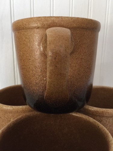 4 Vintage 60s 70s Mid Century Modern Pottery Craft USA Mugs Boho Hygge Jungalow