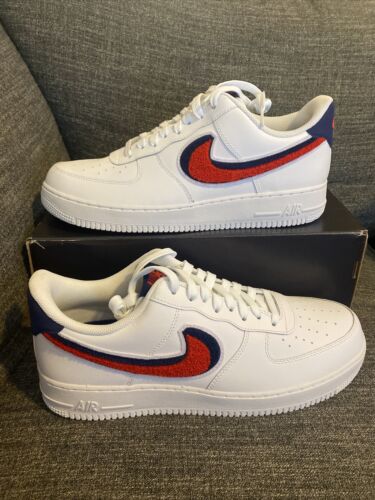 Nike Air Force 1 '07 LV8 Chenille Swoosh Red White Blue Nike Air Force 1 '07 LV8 Chenille Swoosh Red White Blue