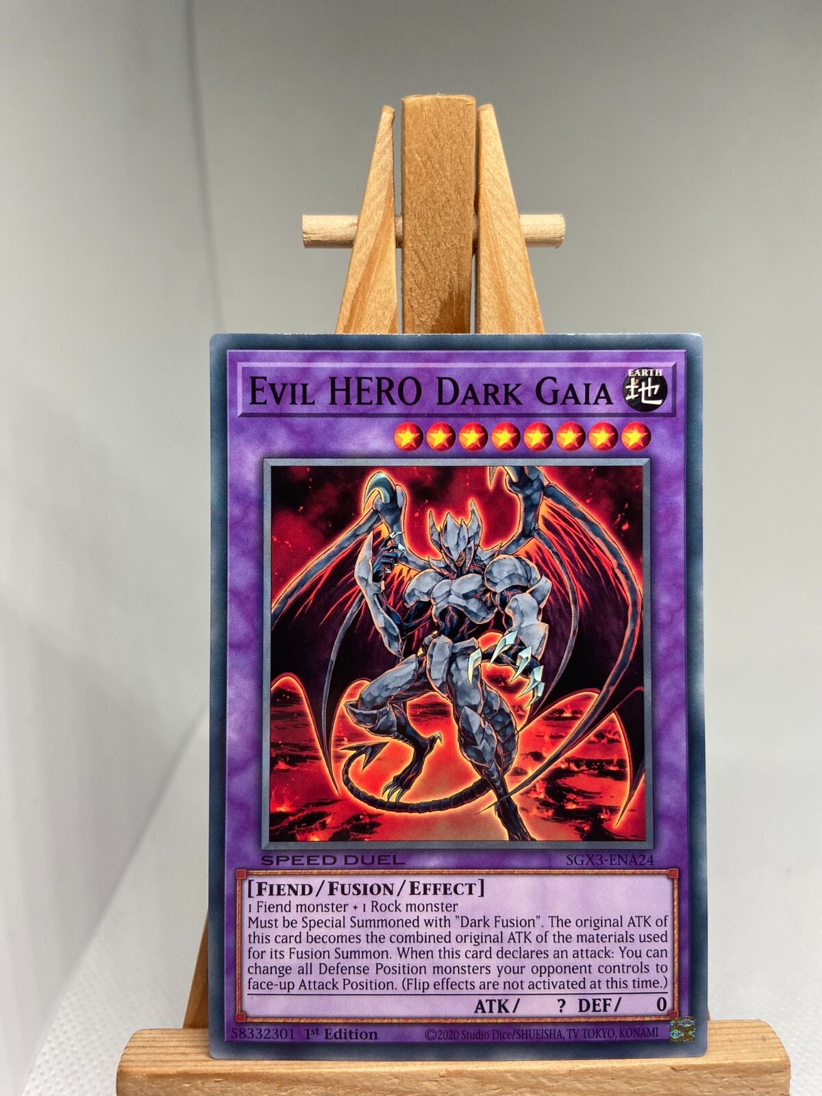 Evil HERO Dark Gaia - 1st Edition SGX3-ENA24 - NM - YuGiOh