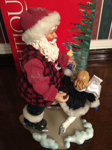 Department 56 Possible Dreams Clothtique Skating Lesson Santa Figure #713227