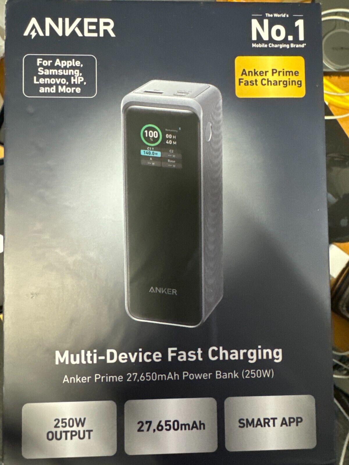 Anker Prime Power Bank 27,650mAh 3-Port 250W Portable Charger Bluetooth Black 194644130886 | eBay Anker Prime Power Bank 27,650mAh 3-Port 250W Portable Charger Bluetooth Black 194644130886 | eBay