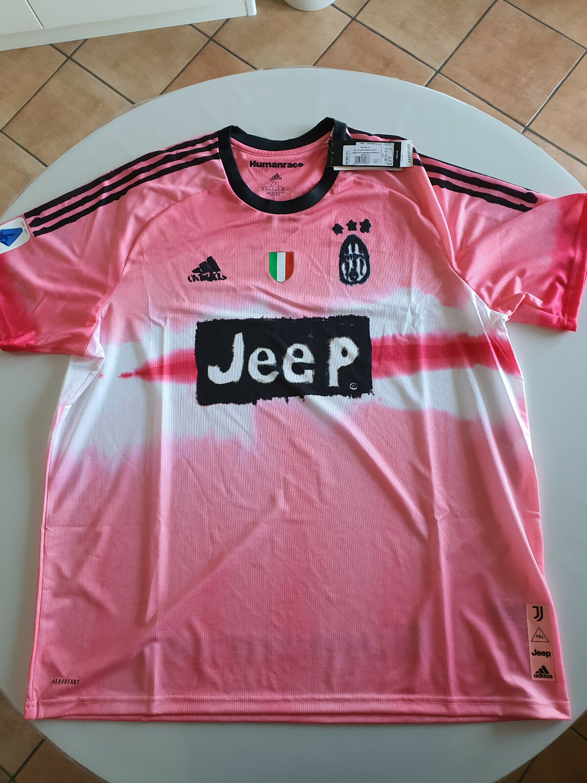 KIT ADIDAS HUMAN RACE JERSEY JUVENTUS XXL + SHORT XL + SOCKS