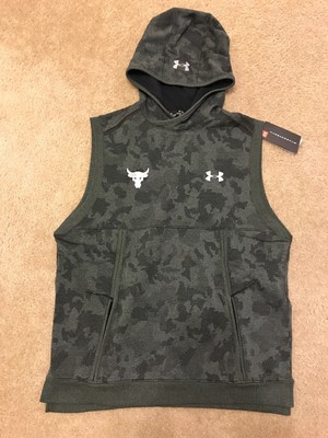 under armour men's project rock threadborne sleeveless hoodie
