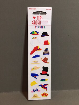 Mrs Grossman s Stickers Hats 1 pack ~ 3 sheets NIP