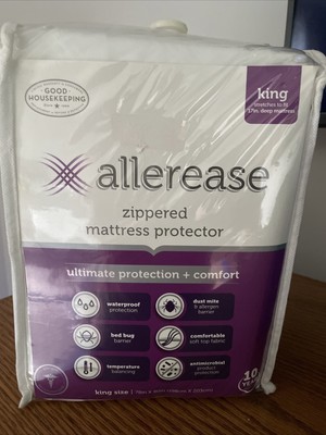 Allerease Ultimate Protection And Comfort Zippered Mattress Protector, King
