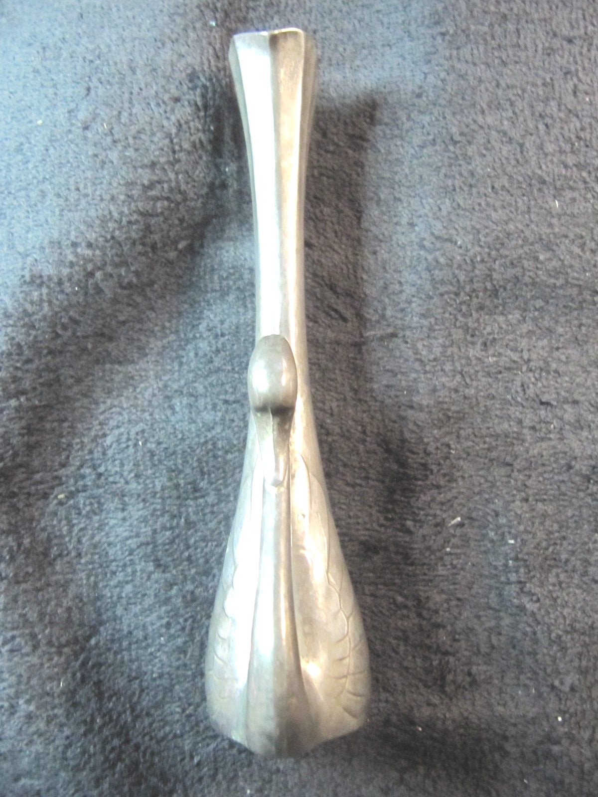 SWAN SHAPED SILVER PLATED BUD VASE  ESTATE FIND, NO RESERVE