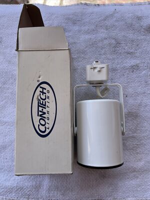 Con-Tech Lighting CTL-2216 White Cylinder Track Light Fixture Brand New 