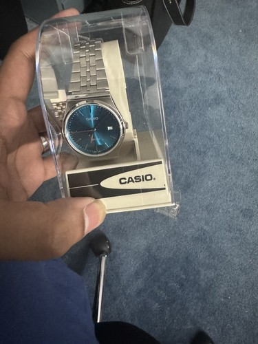 Casio MTP-B145D-2A2 Blue 35mm Quartz Stainless Steel Men's