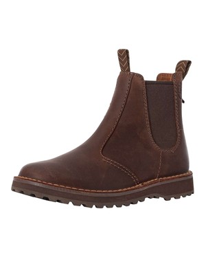 Мужские ботинки Челси из кожи Solsbury от Clarks, коричневые