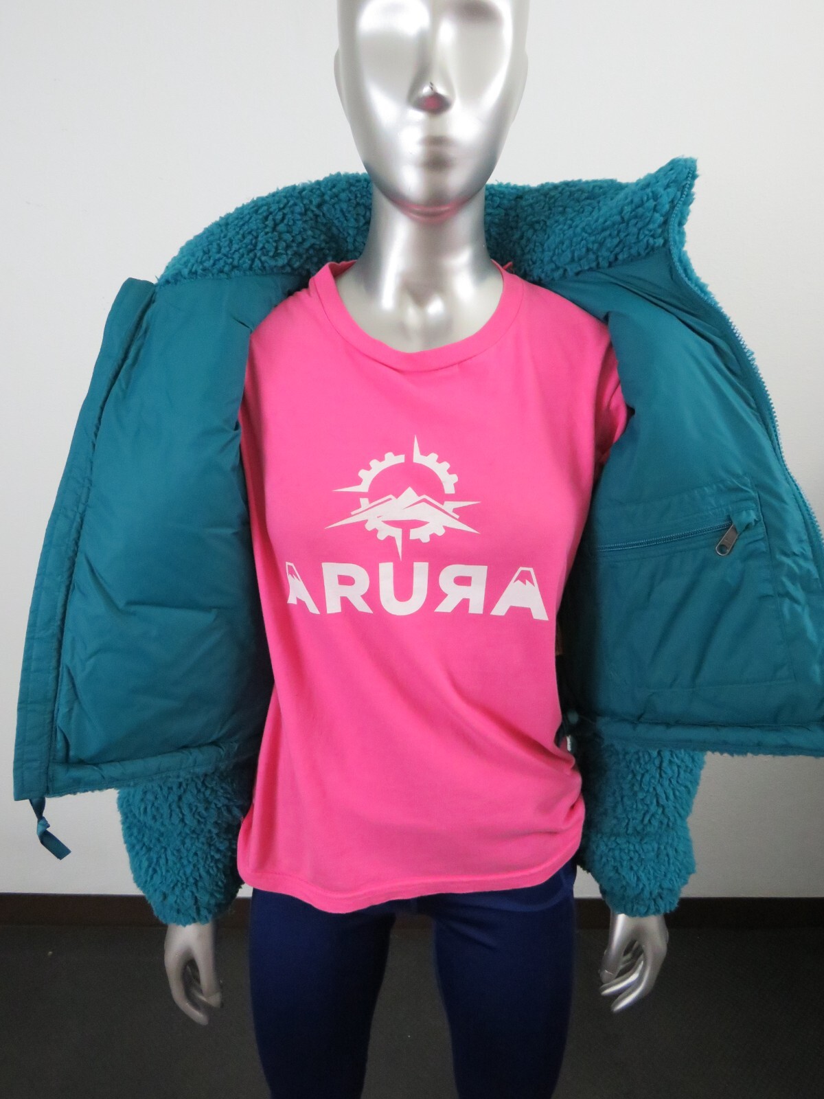 Pre-owned The North Face Womens  High Pile Sherpa Nuptse Short Crop 700-down Jacket Blue