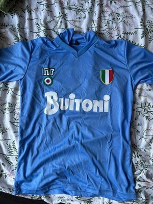 CAMISETA NAPOLI MARADONA BUITONI ESCUDO ITALIA CAMPEON 1986