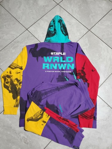 Mens Staple Pigeon World Sport Tracksuit Set Multicolor 3XL