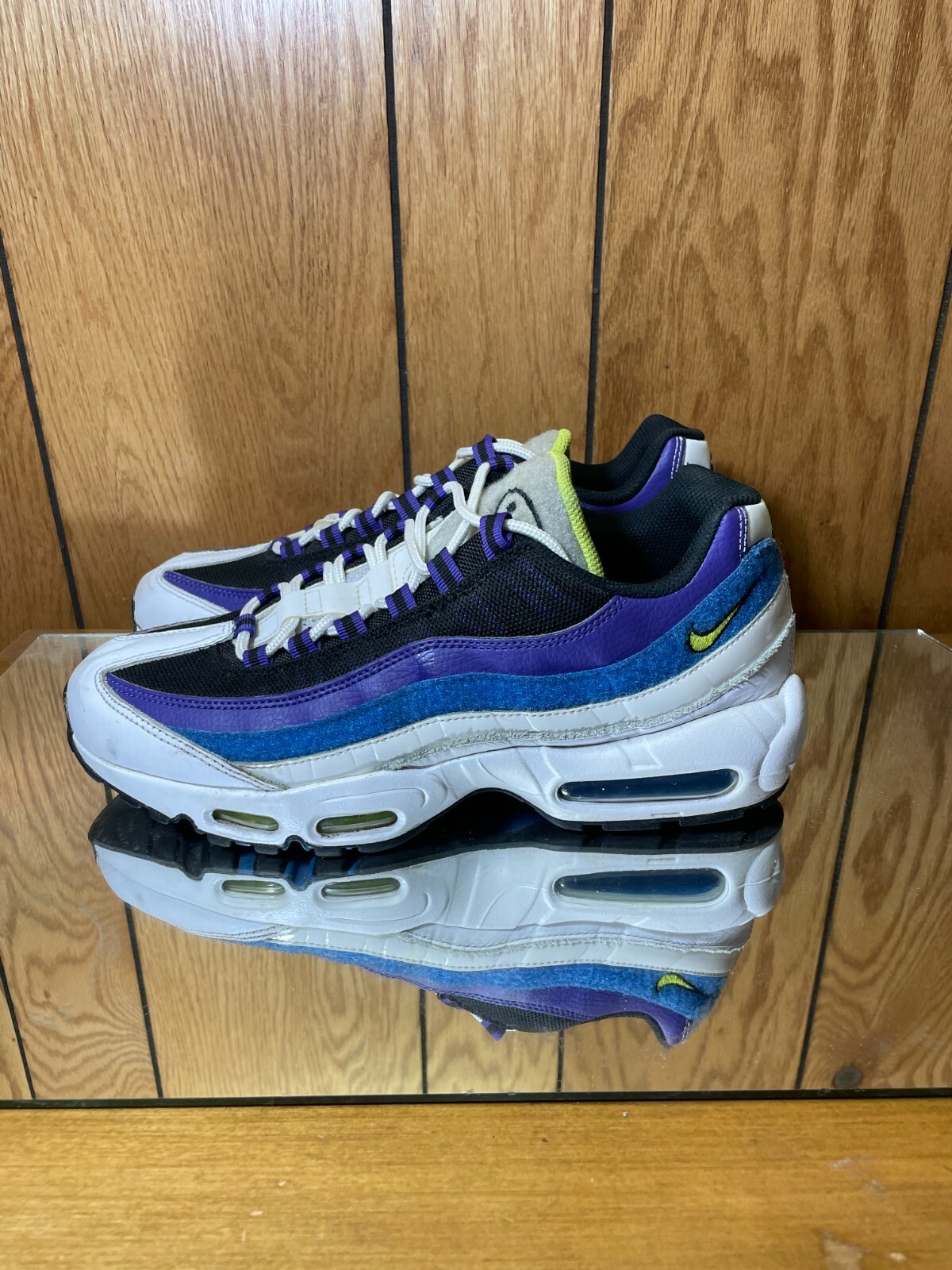 Nike Air Max 95 Kaomoji White Cyber Blue Purple DD9600-100 sz 9.5