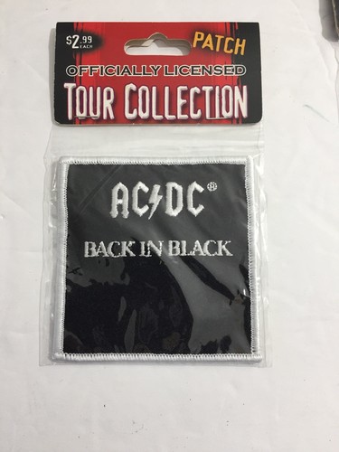 AC/DC Back In Black Embroidered Applique PATCH Iron Sew On