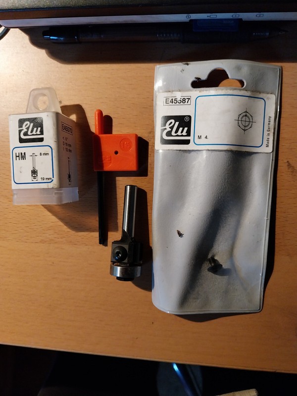 Profi Wendeplatten BÃ¼Ndig FrÃ¤Ser FÃ¼R OberfrÃ¤Se 8mm Schaft 19mm Anlauflager