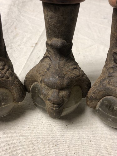 Antique Table Claw Feet Glass Marble Ball