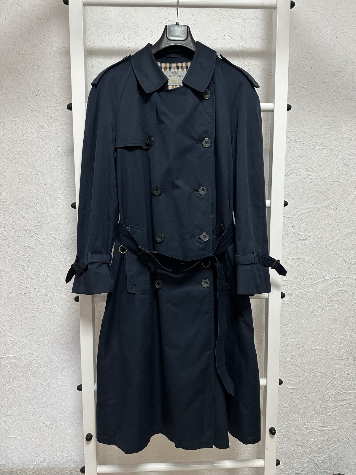 Aquascutum Trench Coat Made in England Men's Size XL Dark