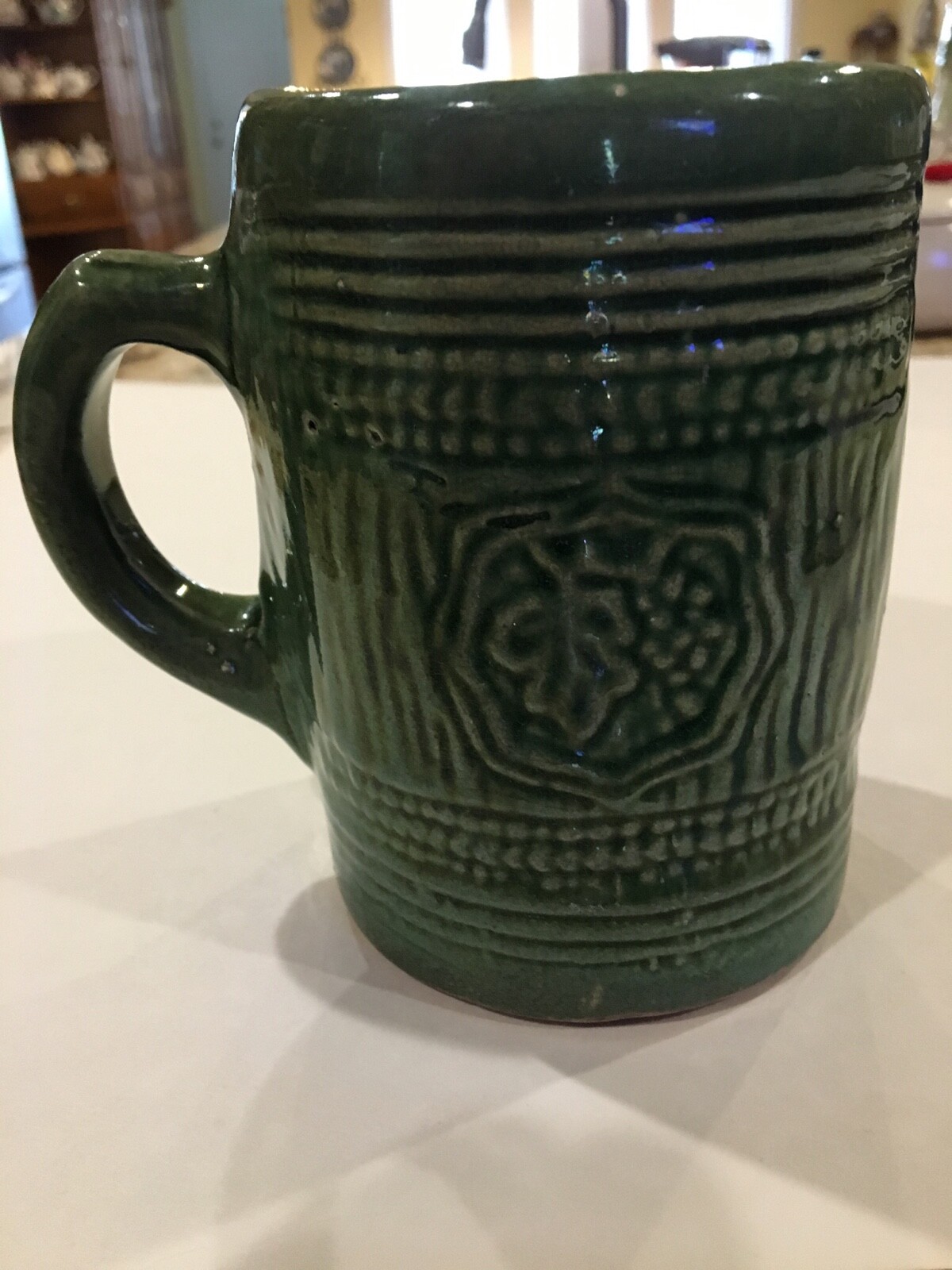 Vintage 1926 McCoy Pottery stoneware green mug | eBay