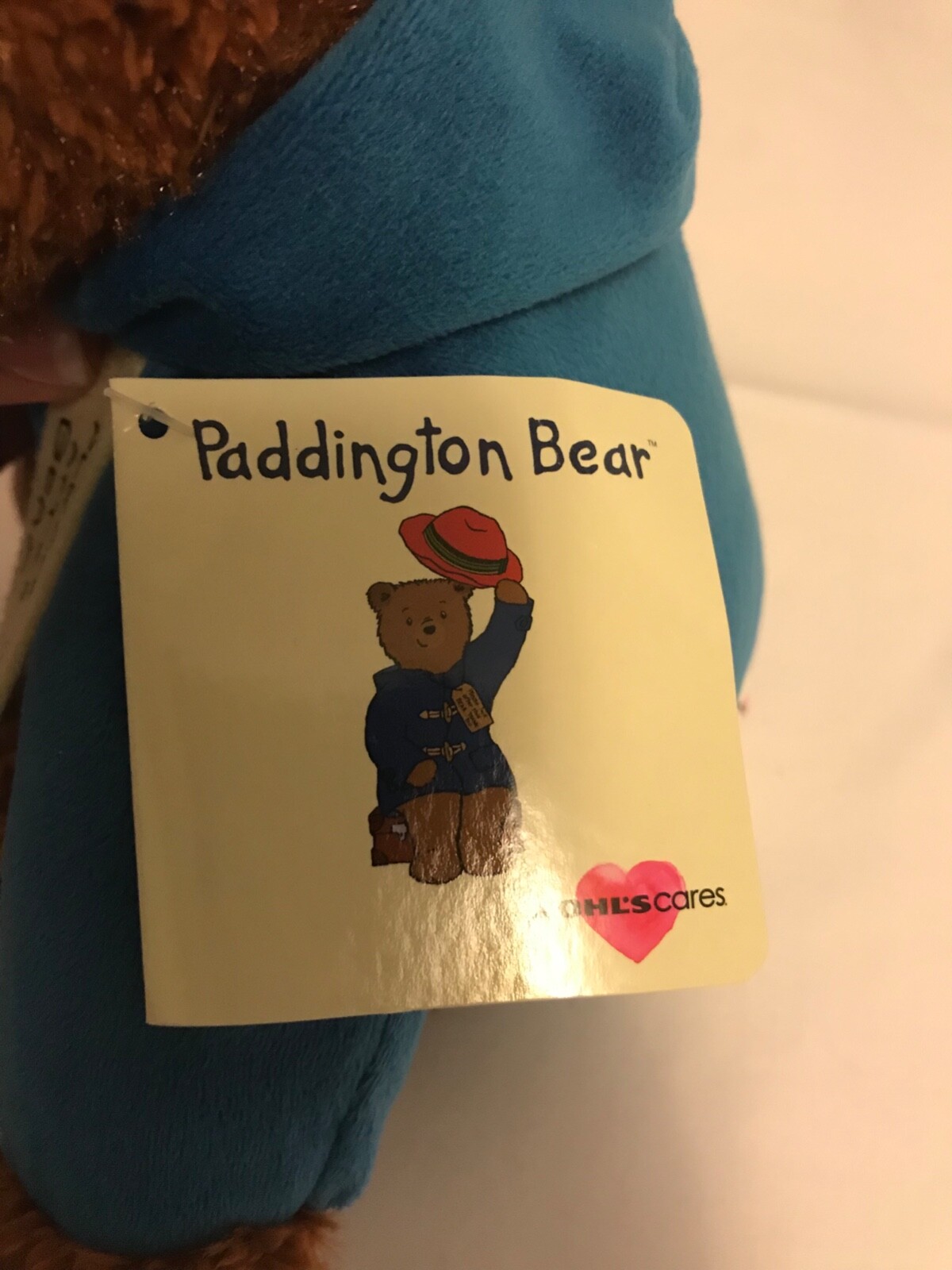 Paddington Bear Kohl’s cares 14 inch plush stuffed animal NWT