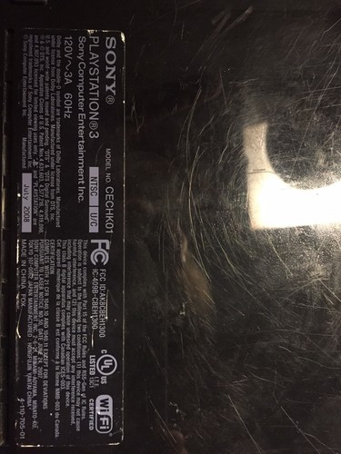 Sony PlayStation 3 PS3 Launch Edition 80GB Piano Black Bundle w/4 Games Tested!!