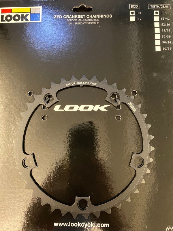 LOOK CHAINRING ZED 2 130MM 39T BCD130 10/11 SPEED NEW 00003296