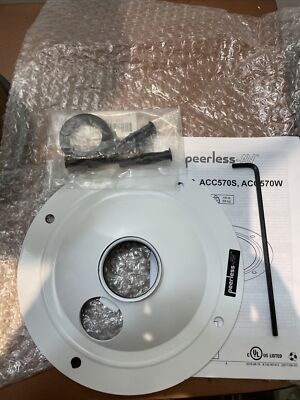 Peerless AV Industries LCD Projector Round Ceiling Plate ACC570 WHITE