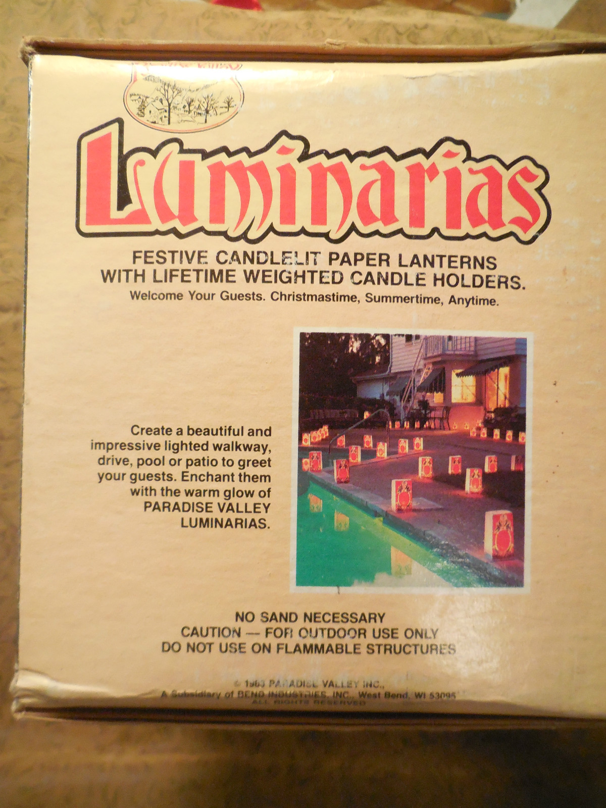 Vintage Christmas Luminarias Festive Candlelit Paper Pineapple Lantens