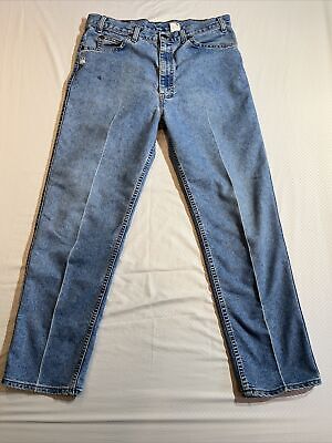 90`s USA Levis 540 Signature Jeans Mens Relaxed Fit Brown Tab Distressed 35x30