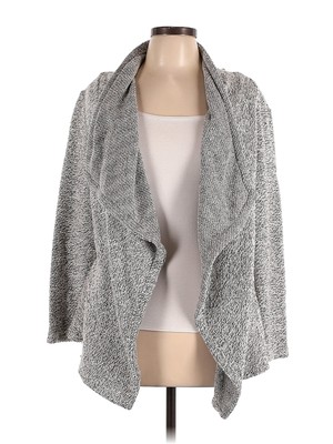 BNCI by Blanc Noir Women Gray Cardigan L