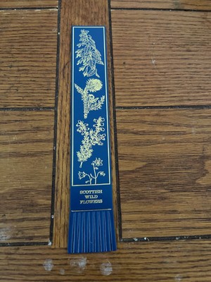 Stratford Upon Avon Leather Bookmarker SCOTTISH WILD FLOWERS