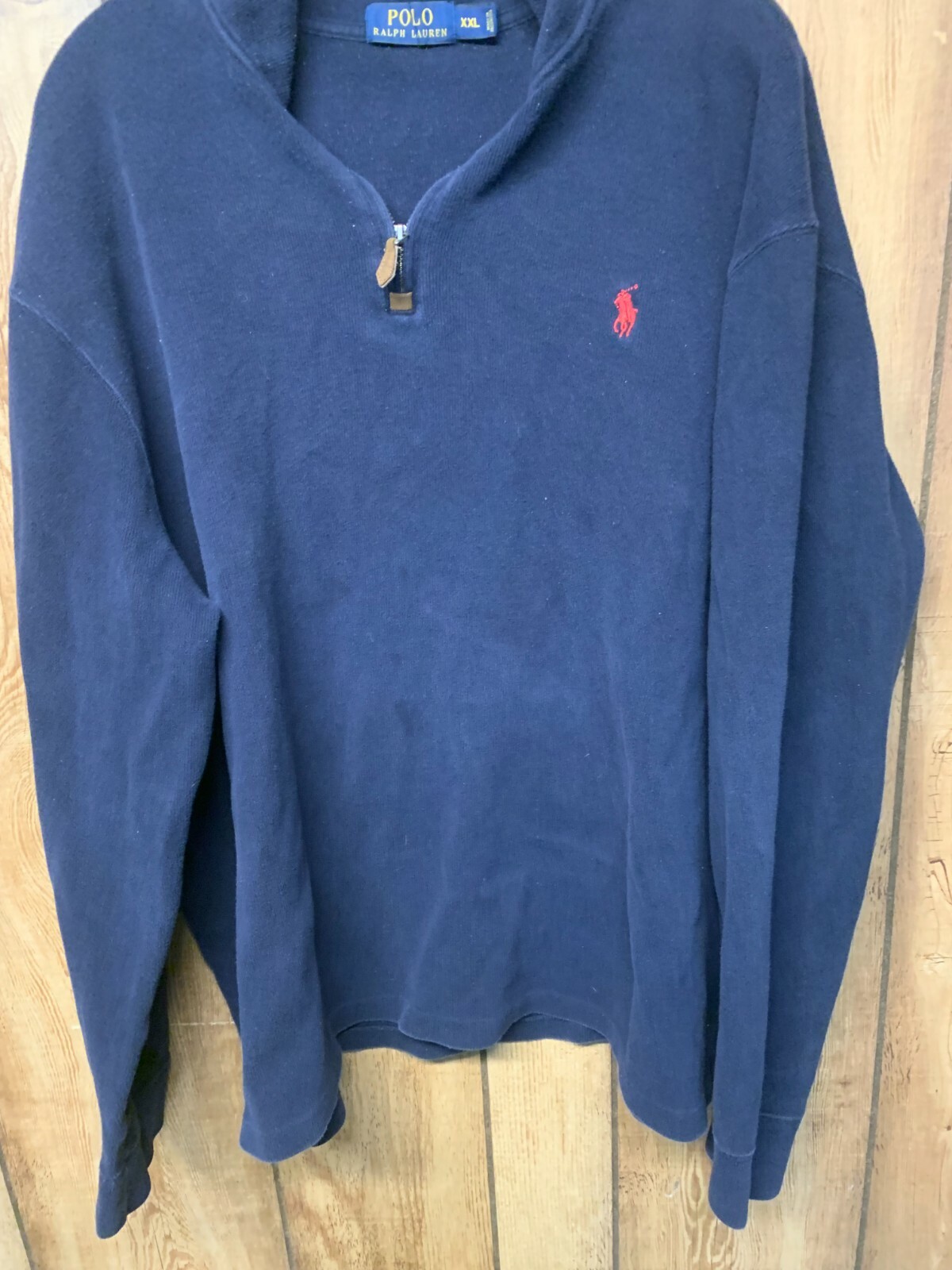 Polo Ralph Lauren Zip Up XXL Long Sleeve Blue Red Pre-Owned