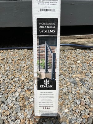 Keylink 26'' X 6' Stair Section Chesapeake Series, Black, for horizontal cables