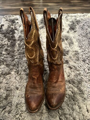 Dan Post COWBOY BOOTS Albany Round Toe Mens Size 9D Brown Leather eBay