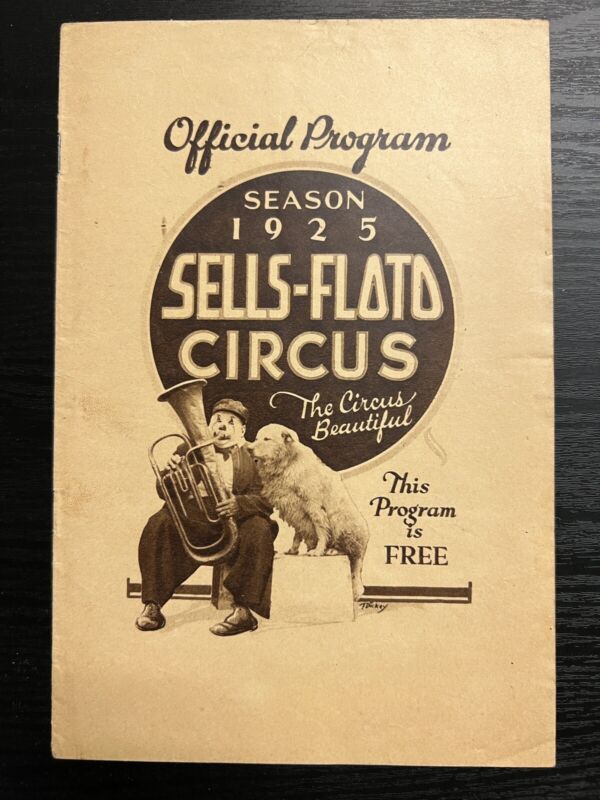 1925 Sells-Floto Circus Show Official Program “The Circus Beautiful”