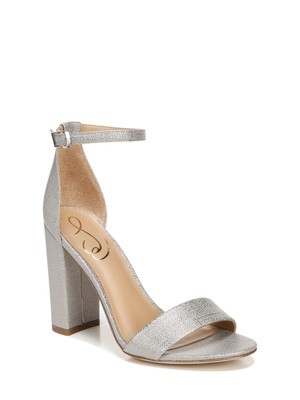 

SAM EDELMAN Женские серебристые сандалии Yaro с круглым носком на блочном каблуке 9,5 м, Серебряный, E8511SL